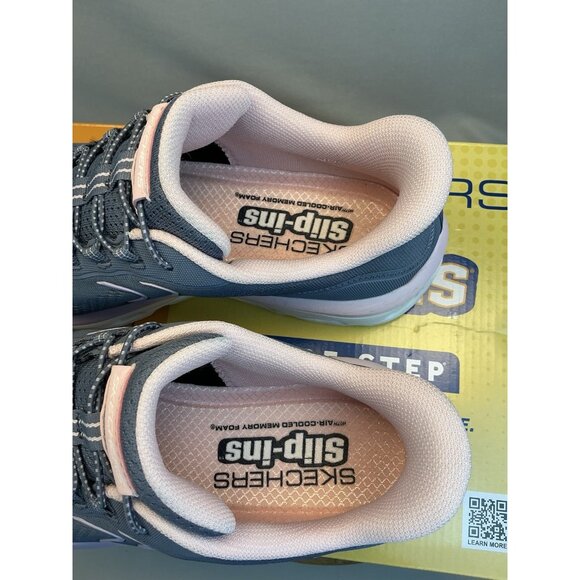Skechers Hands Free Ladies Sneaker Slip Ins Size 9.5 Slate/Pink - Picture 6 of 8